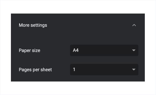 Select A4 Paper Size