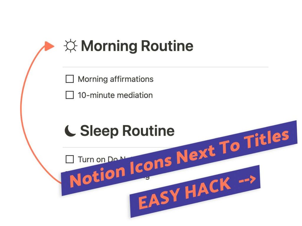 Notion Icon Next To Title Easy