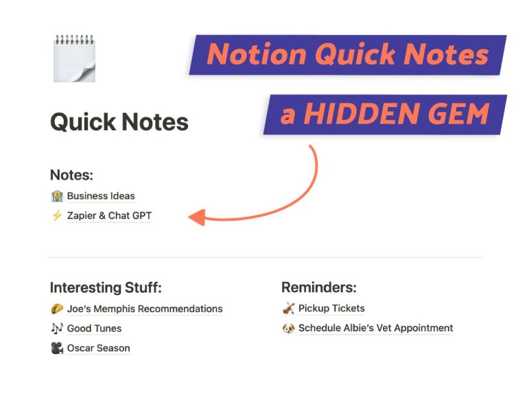 Notion Quick Notes