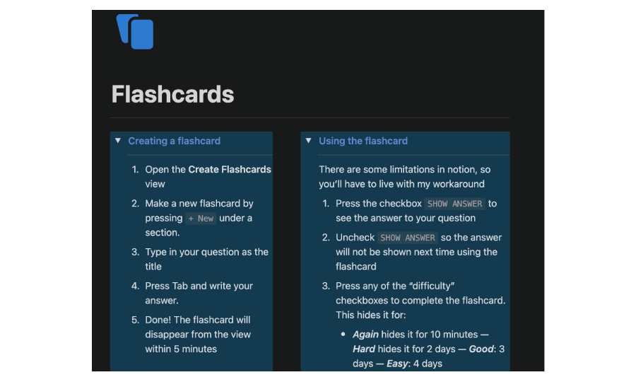 Spaced Repetition Flashcards