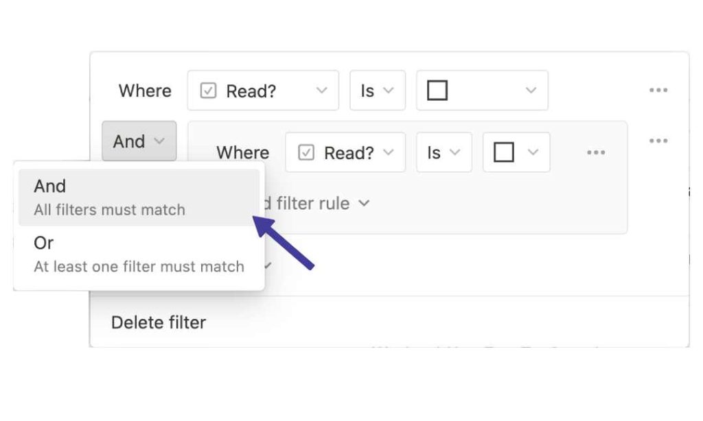 Filter Group Operator