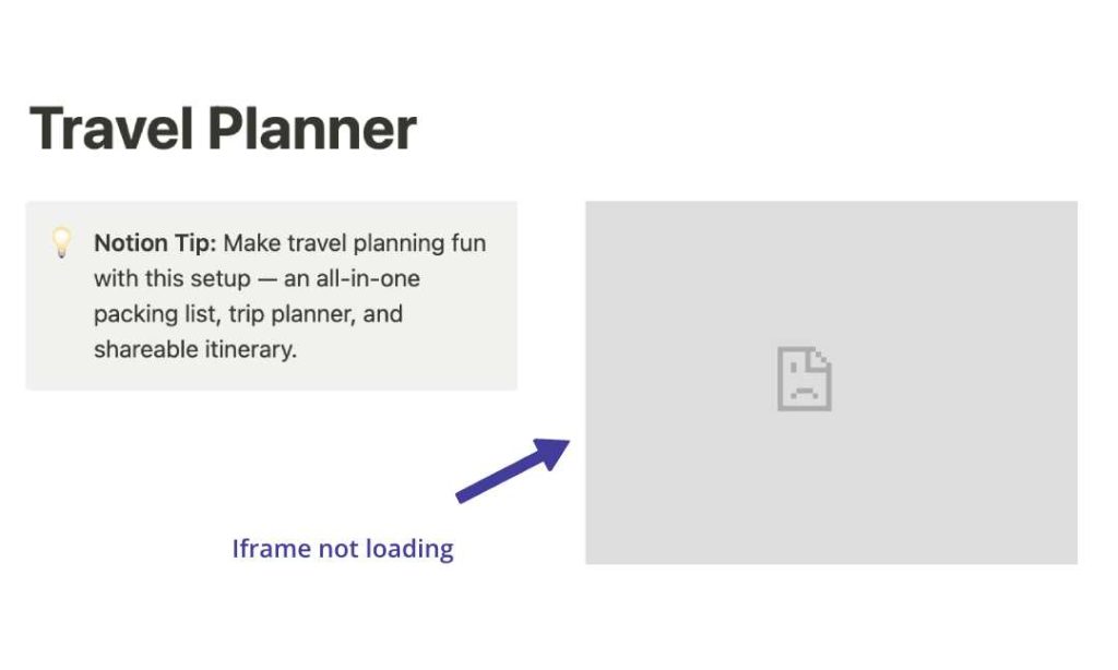 Iframe Not Loading