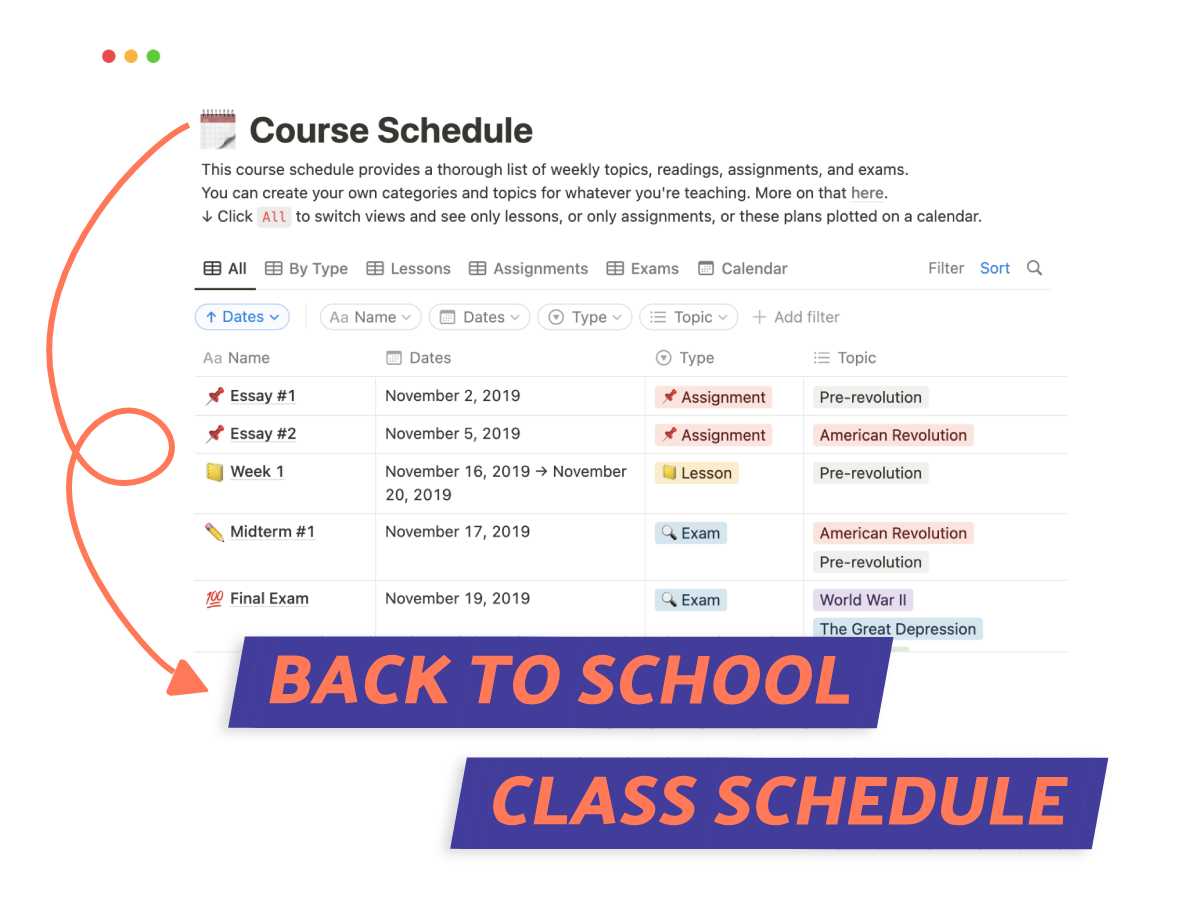 Notion Class Schedule