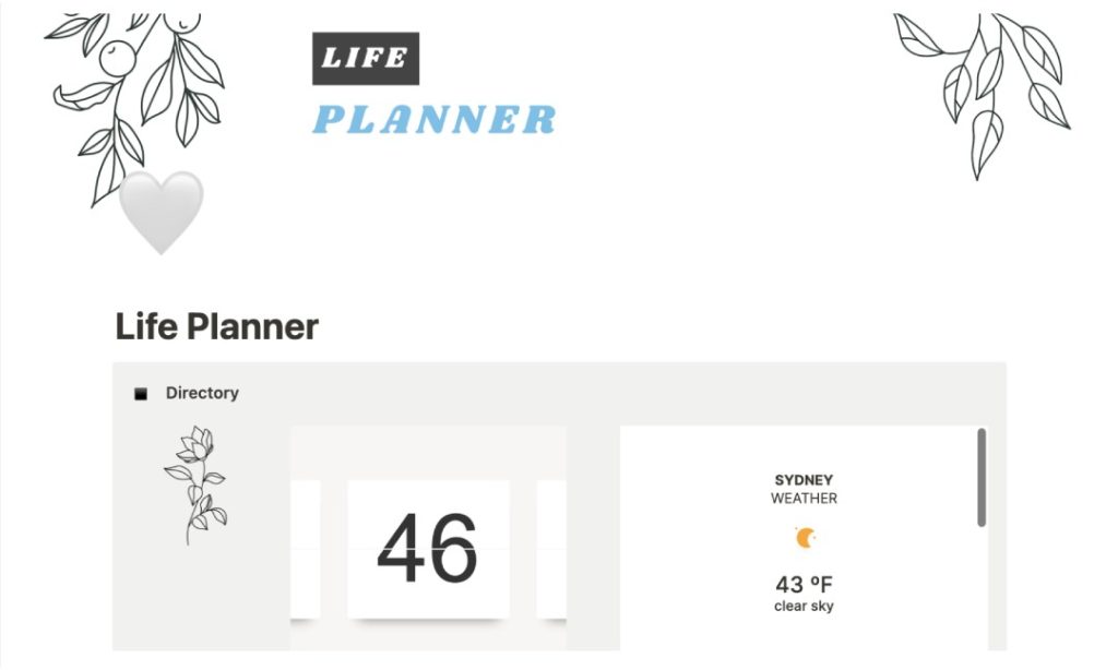 Notion Life Planner