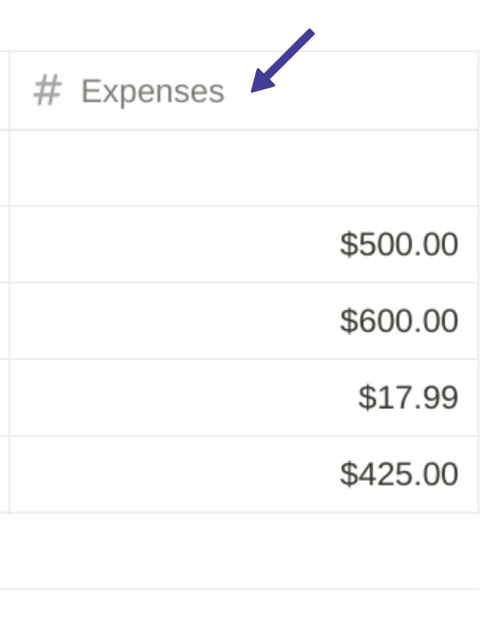 Locate Recorded Expenses