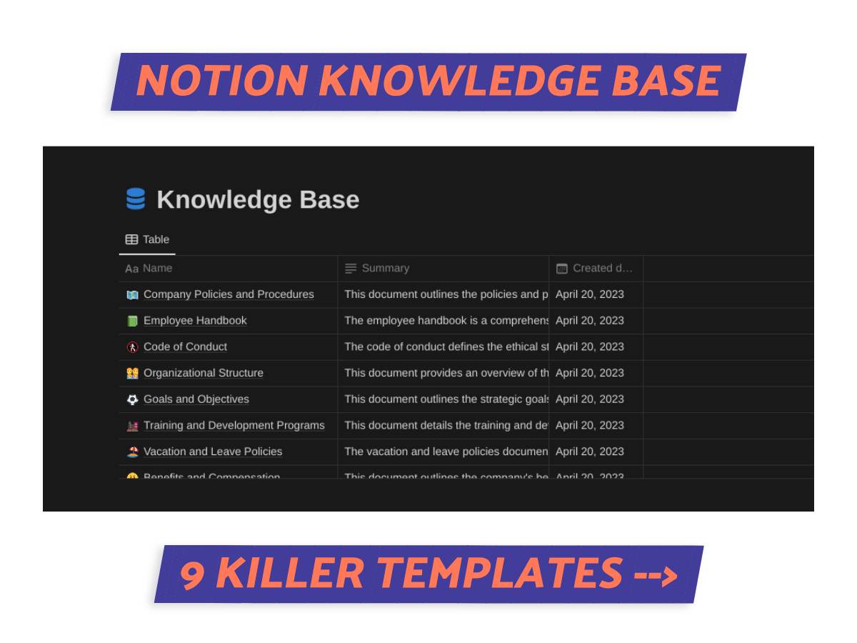 Notion Knowledge Base