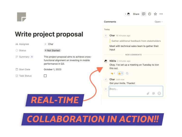 Notion Real Time Collaboration