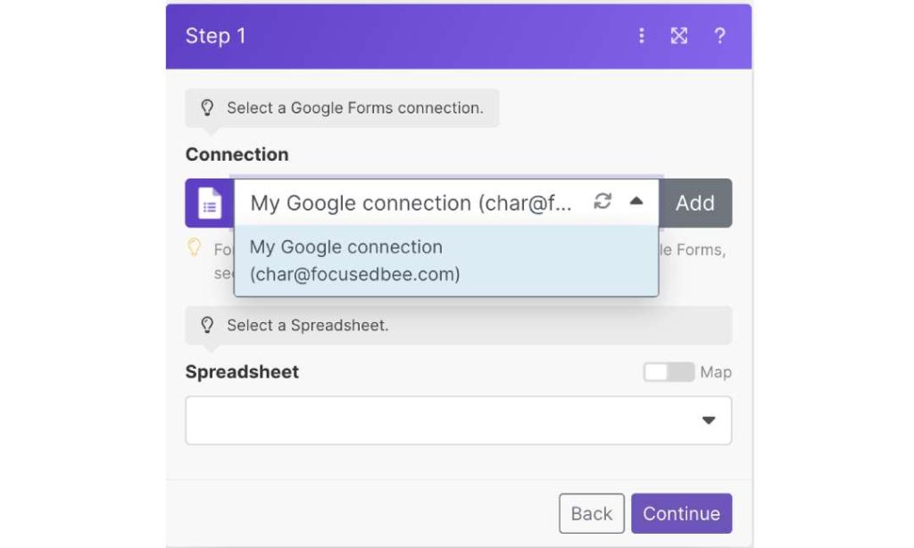 Connect Google Forms