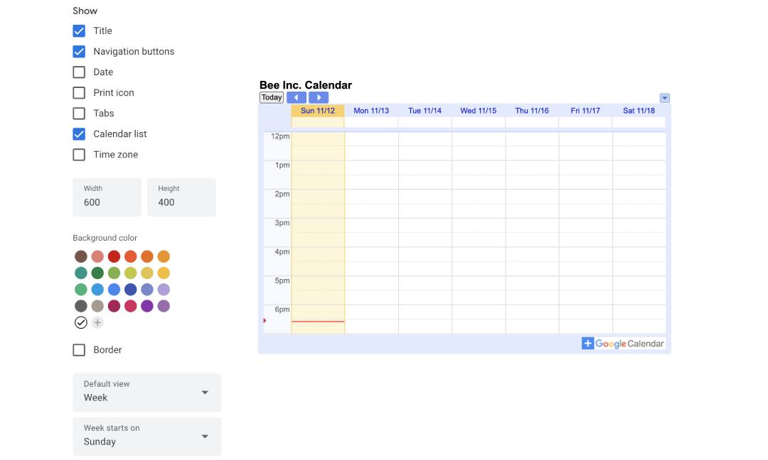 Customize Google Calendar