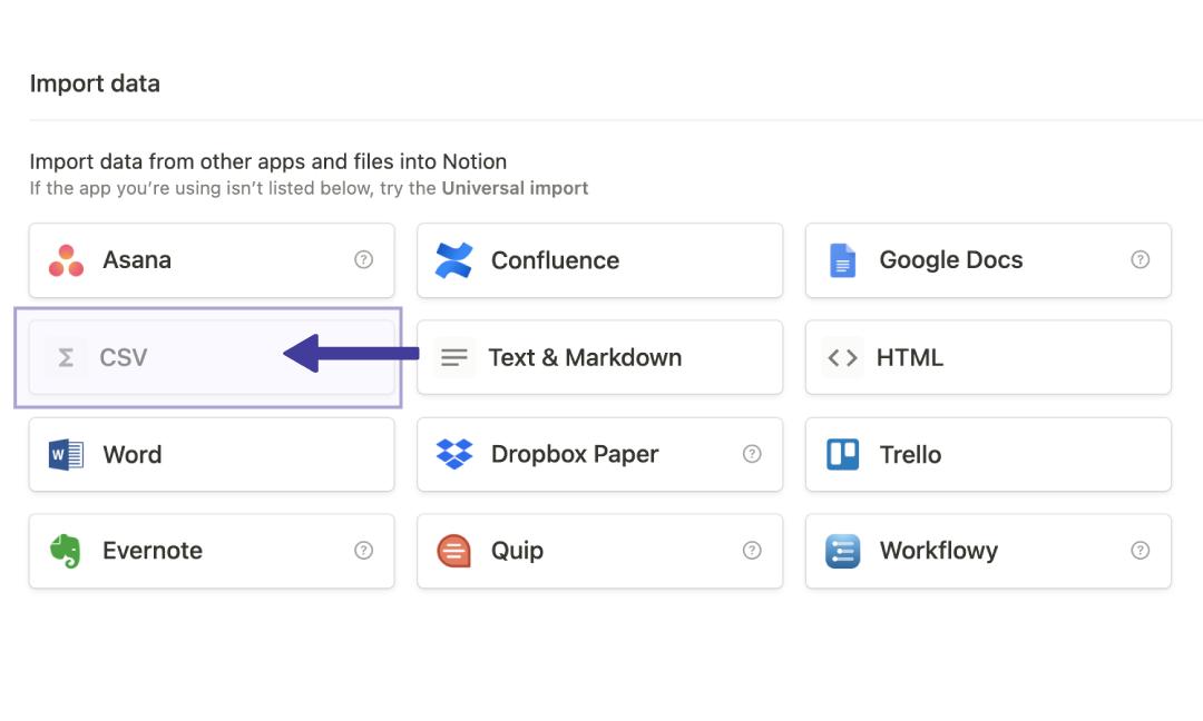 Import CSV To Notion