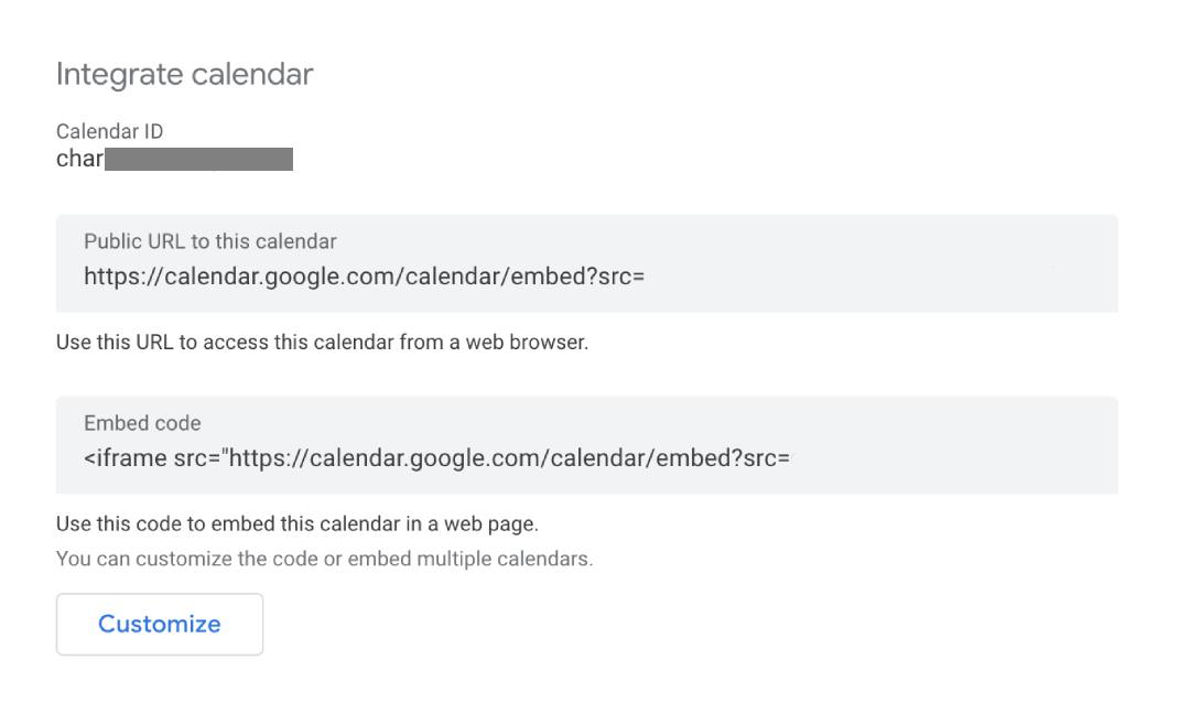 Integrate Calendar