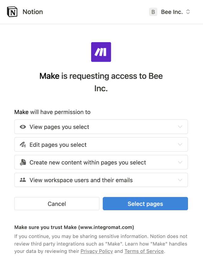 Make.com Access Request