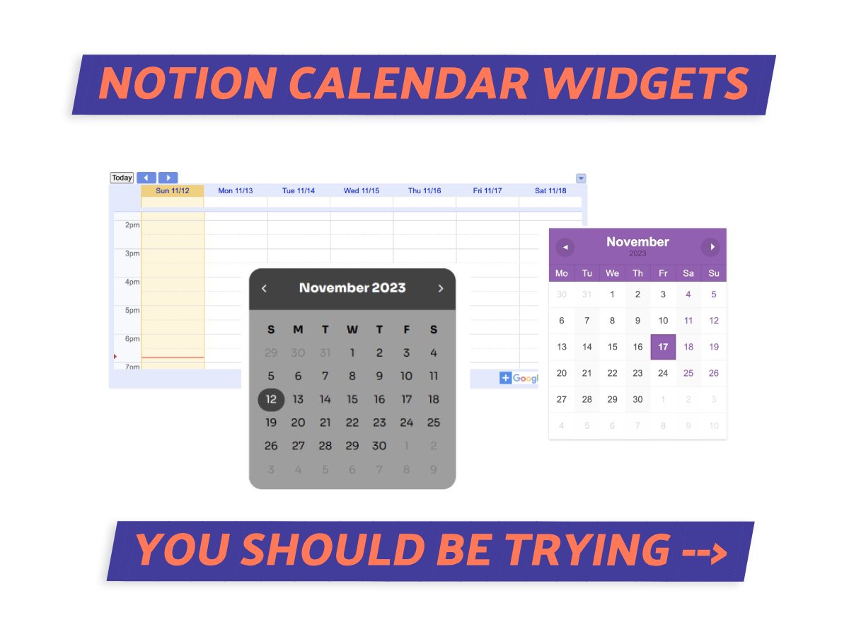 Notion Calendar Widget