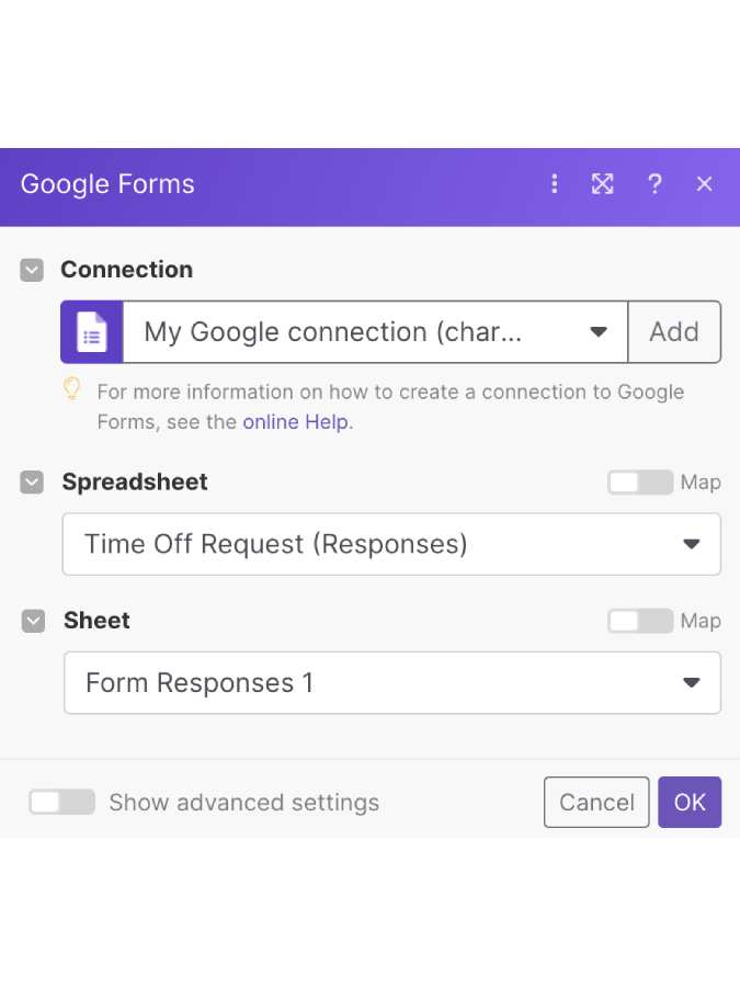 Select Response Sheet